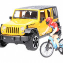 Bruder Jeep Wrangler with bicycle and figure