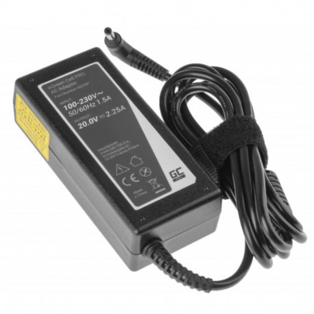Green Cell PRO 20V 2.25A 45W for Lenovo IdeaPad 100 100-15IBD 100-15IBY Charger