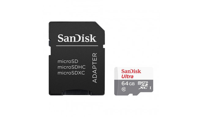 SanDisk Ultra microSDXC 64GB + SD Adapter 100MB/s Class 10 UHS-I