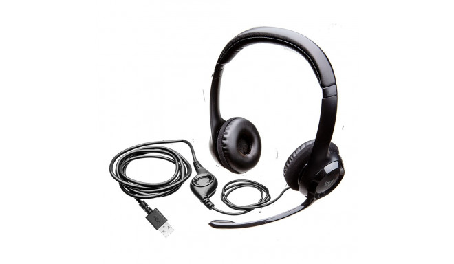 LOGITECH H390 Corded Headset - BLACK - USB