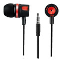 CANYON EP-3, Stereo earphones with microphone, Red, cable length 1.2m, 21.5*12mm, 0.011kg