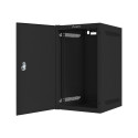 LANBERG Rack cabinet 10inch wall mount 9U 280x310 black with metal door flat pack