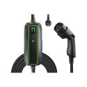 GREENCELL Charger mobile GC EV PowerCable 3.6kW Schuko - Type 2 for charging electric cars and Plug-