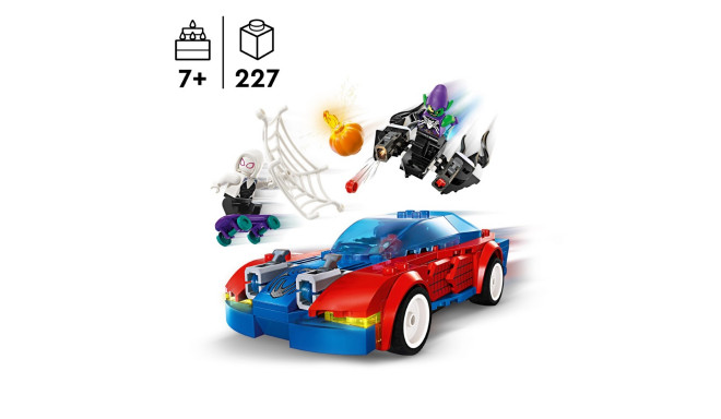 LEGO Super Heroes Spider-Mani võidusõiduauto ja Venom Green Goblin