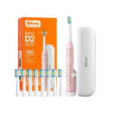 Sonic toothbrush with tips set, holder and case D2 (pink)