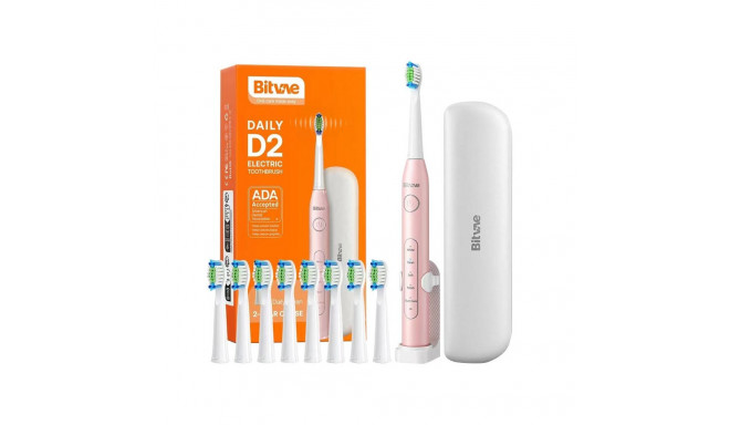 Sonic toothbrush with tips set, holder and case D2 (pink)