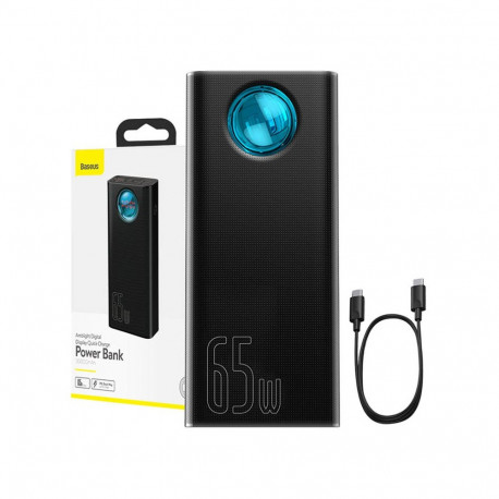Powerbank Baseus Amblight 30000mAh, 4xUSB, USB-C, 65W (black)