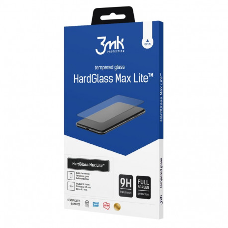 Ekraanikaitseklaas HardGlass Max Lite, Samsung Galaxy A6 (2018), musta äärega, 3mk