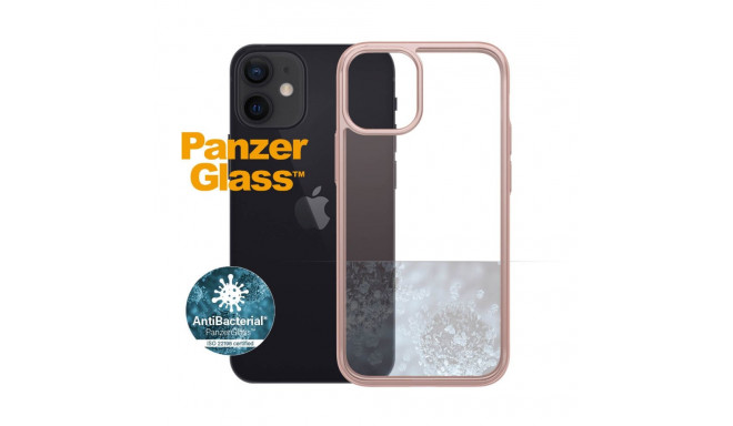 Kaitseümbris ClearCase, Apple iPhone 12 mini, klaasist tagaküljega, roosakuldne / läbipaistev, Panze