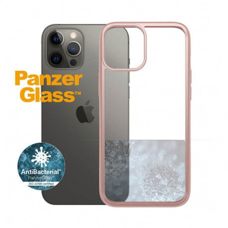 Kaitseümbris ClearCase, Apple iPhone 12 Pro Max, klaasist tagaküljega, roosakuldne / läbipaistev, Pa