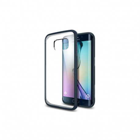 Kaitseümbris Ultra Hybrid, Samsung Galaxy S6 Edge, läbipaistev tumesinise äärega, Spigen