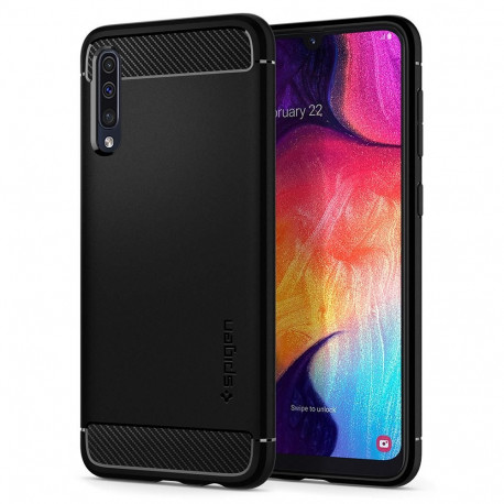 Kaitseümbris Rugged Armor, Samsung Galaxy A50, must, Spigen