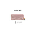 Logitech Pebble Keys 2 K380s Wireless Keyboard, RF Wireless+Bluetooth, US INT, Tonal Rose