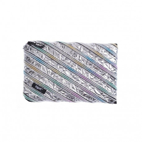 Pinal ZIPIT Metallic Jumbo Pouch, hõbedane