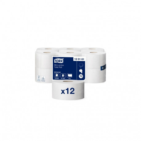 Tualettpaber Tork Mini Jumbo T2, 9,7cmx240m, 1-kih, hall 120161 (12 tk)