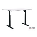 Kirjutuslaud SUN-FLEX®EASYDESK ADAPT, reguleeritava kõrgusega, elektriline, hall lauaplaat 140x80 cm