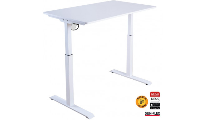 Büroolaud Sun-Flex®Easydesk Elite, elektriline, reguleeritava kõrgusega, 120x60cm, valge