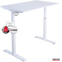 Büroolaud Sun-Flex®Easydesk Elite, elektriline, reguleeritava kõrgusega, 120x60cm, valge