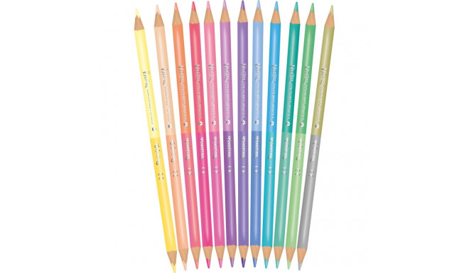 Värvilised pliiatsid Colorino 12 tk / 24 värvi, pastelsed