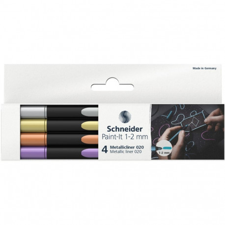 Tekstiilimarker Metallic Paint It, 4 värvi