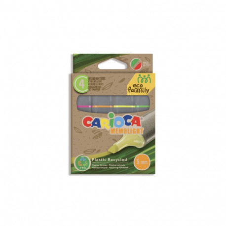 Tekstimarkerid CARIOCA ECOFAMILY MEMOLIGHT, 5 mm, 4 tk