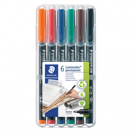 Kilemarker Staedtler Lumocolor 318F, 0,6mm, 6 tk.