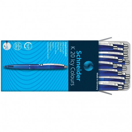 Pastapliiats Schneider K20 Icy Colours korpus sinine/tint sinine, 3Re (2 tk)