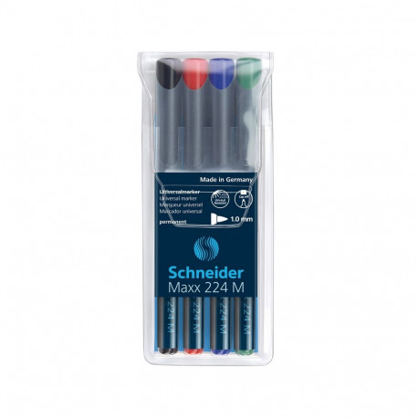 Kilemarkerid Schneider 224, M komplekt 4tk, veekindel