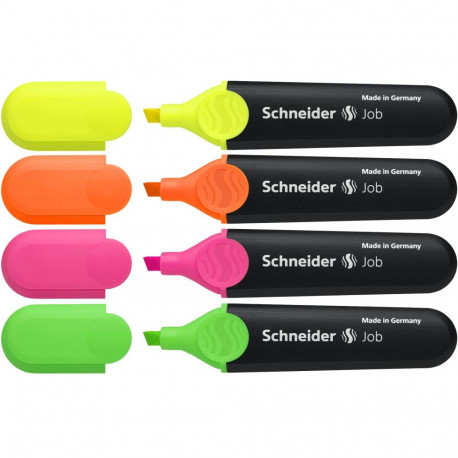Tekstimarker Schneider Job 1-4,5mm, 4-värvi