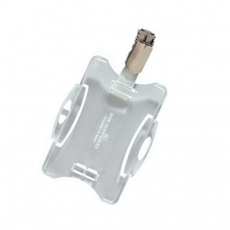 Kaardihoidja Durable 54x85 mm, trakskinnitusega,  läbipaistev