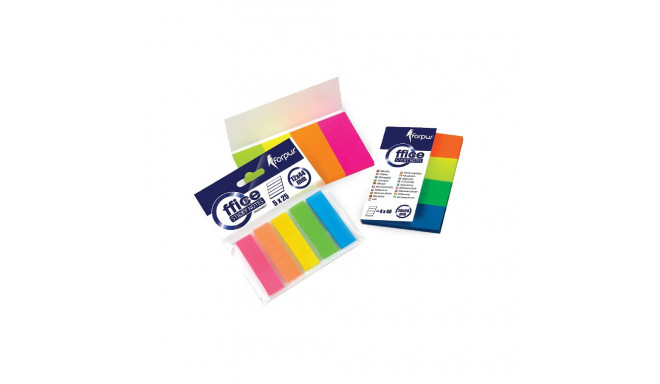 Indeksid Forpus 12x45mm, 5x25 l, läbipaistev neoon, plast