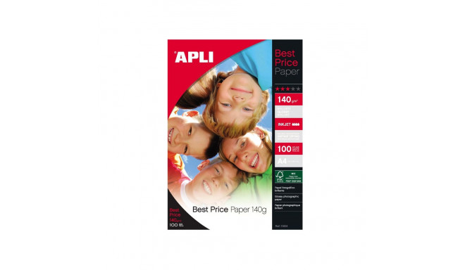 Fotopaber Apli Best Price A4 140g/m2, glossy, 100l, tindiprinterile