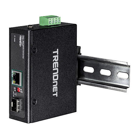 Hardened Industrial 100/1000Base-T to SFP Media Converter
