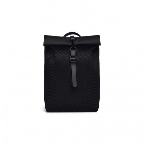 Rains Rolltop Rusksack Mesh Mini Black W3 Backpack 13350 01 (uniwersalny)
