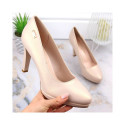 Sergio Leone W SK53N beige high-heeled and platform pumps (36)