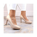 Sergio Leone W SK53N beige high-heeled and platform pumps (36)