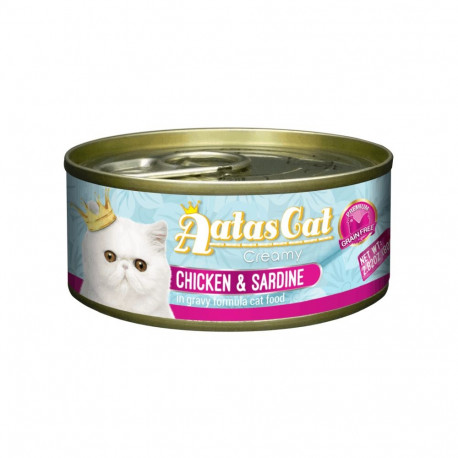Aatas Cat Creamy Chicken & Sardine konserv kassile 80g