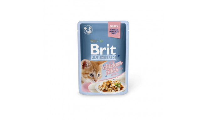 Brit Premium Chicken Fillets in Gravy влажный корм для котят 85г