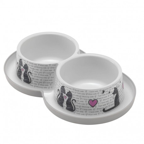 Record Double Con Amore bowl for pet 2x ø 9,5cm - 0,35L