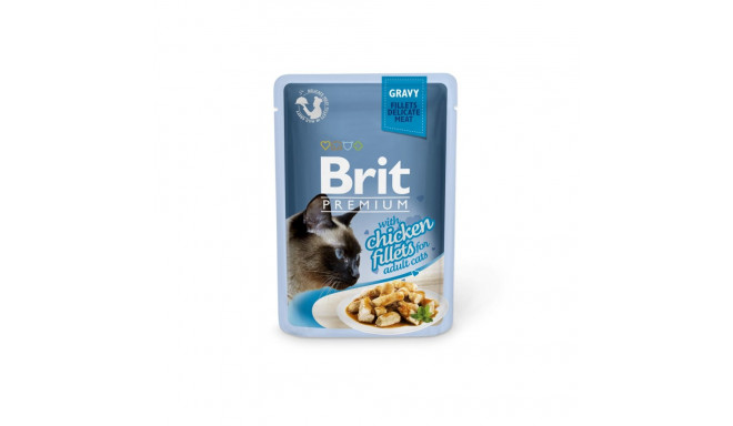 Brit Premium Cat Delicate Chicken Fillets in Gravy влажный корм для кошек 85г