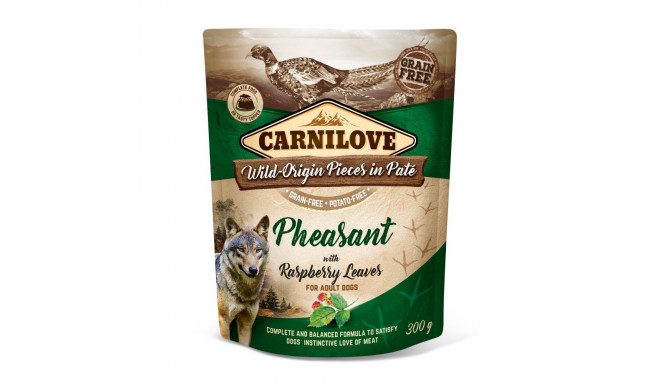 Carnilove Pouch Pate Pheasant with Raspberry Leaves einekotike koertele 300g