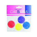 Cat & Rina balls with bells for cats 4pcs