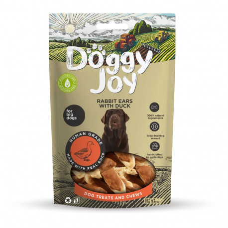 Doggy Joy rabbit ears with duck - treat for dogs 90g