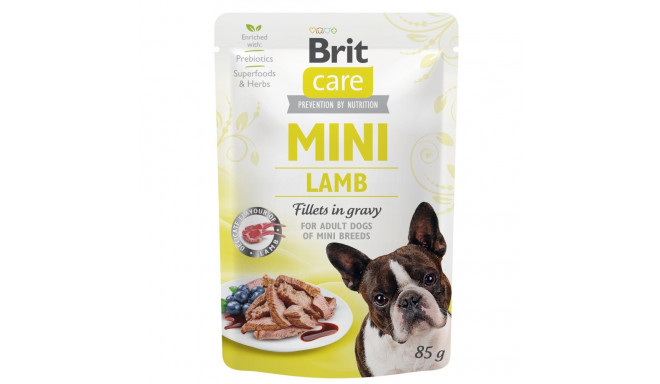 Brit Care Mini pouch Lamb fillets in gravy einekotike koertele 85g