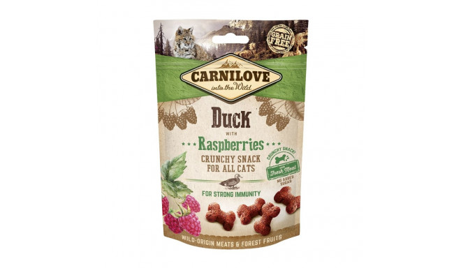 Carnilove Cat Snack Duck with Raspberries närimismaiused kassile 50g