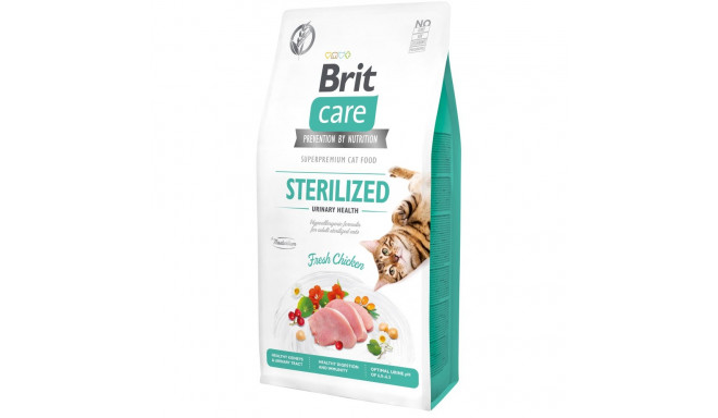 Brit Care Cat Grain-Free Sterilized Urinary Health полноценный корм для кошек 7кг