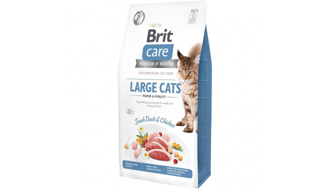 Brit Care Cat Grain-Free Large Cats Power Vitality полноценный корм для кошек 7кг