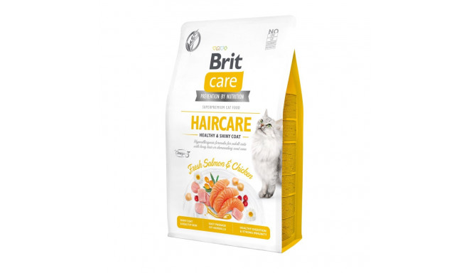 Brit Care Cat Grain-Free Haircare Healthy & Shiny coat полноценный корм для кошек 2кг