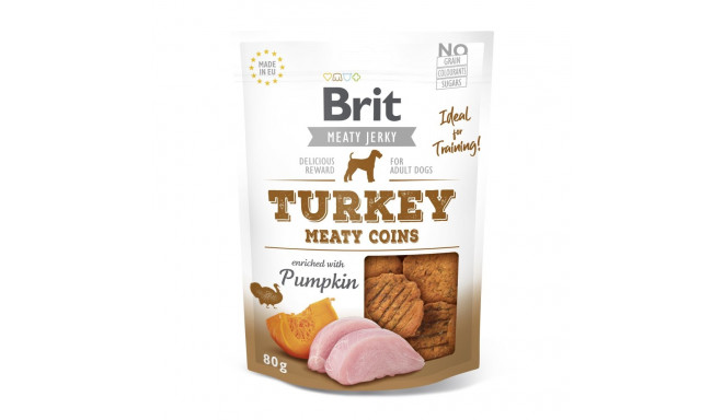 Brit Jerky Turkey Meaty Coins Snack treat for dogs 80g