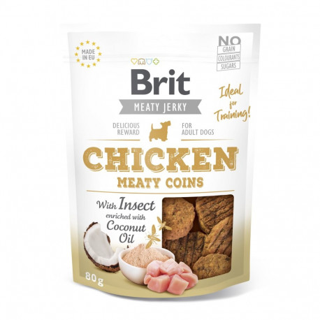 Brit Jerky Chicken Meaty Coins Snack treat for dogs 80g